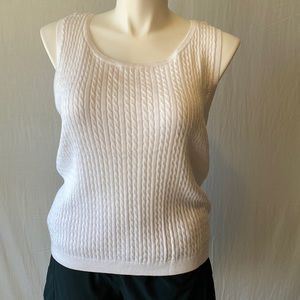 Willi Smith White Knit Textured Pullover Sweater Shirt XL